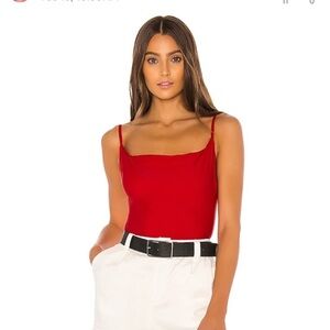 Superdown red spandex bodysuit